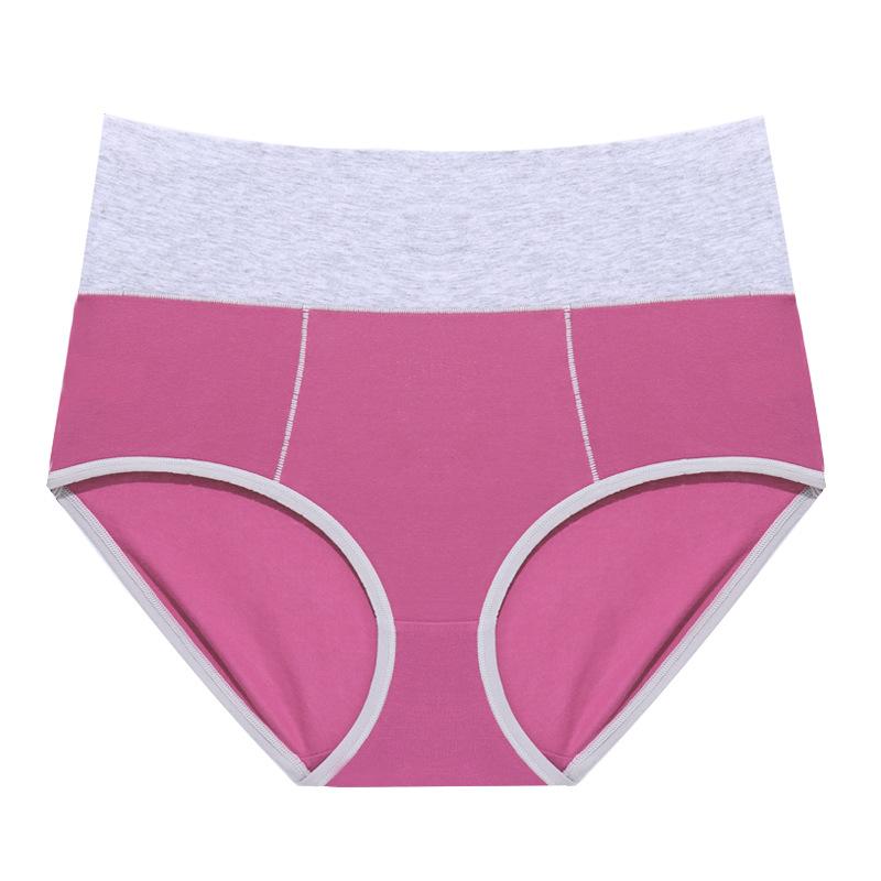 3 Pcs Women Sexy Slimming Sport Panties Solid Color Underwear High-waist Sport Briefs