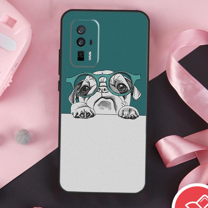 Cute Pug Dog Case For Xiaomi 15 Ultra Mi 13 14 11T 12T 13T 14T Pro POCO X7 Pro X3 X5 X6 F5 F6 F7 Cover