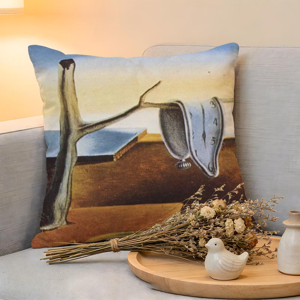 

Cushion Cover Linen SkinFriendly Soft Decorative Case For Sofa Home Decor Salvador Dali Pop Art Pillow cover 30x30cm