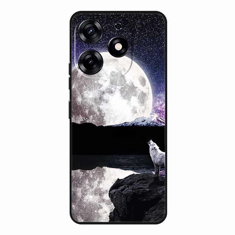 For Tecno Spark 20 Pro Case Wolf Soft Silicone TPU Back Cover Phone Cases For Tecno Spark20 Pro KJ6 Cute Animals Protector Funda