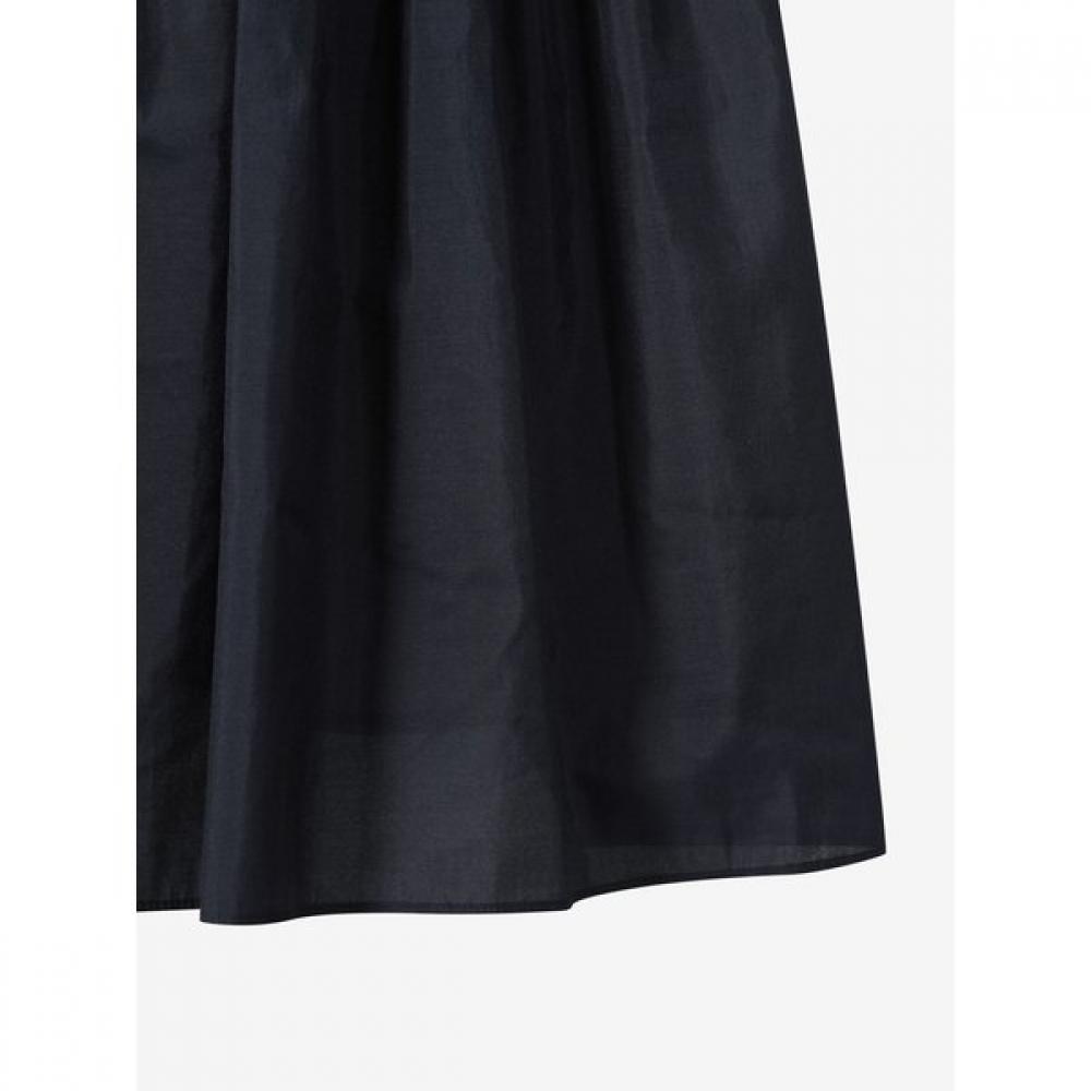 Cc Collect Open Collar Shirring Flare Dress C252mse133