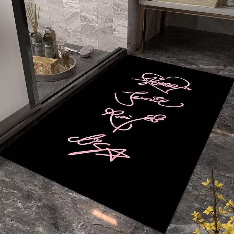 Black Pink Domination carpet Suitable for all seasons floor mats Fashion Office chair cushion Art