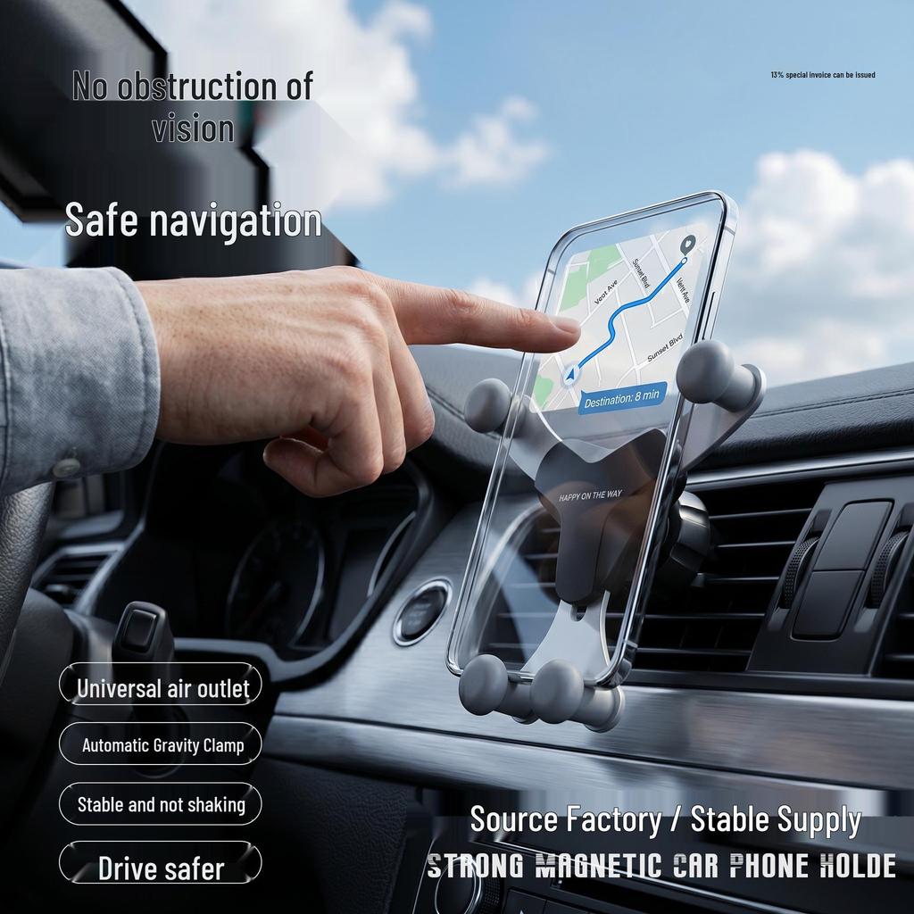 Universal Y-Shaped Gravity Phone Holder for Car Air Vent