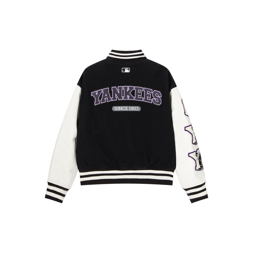 MLB Baseball Jacket Unisex Black 3AJPV0234-50BKS