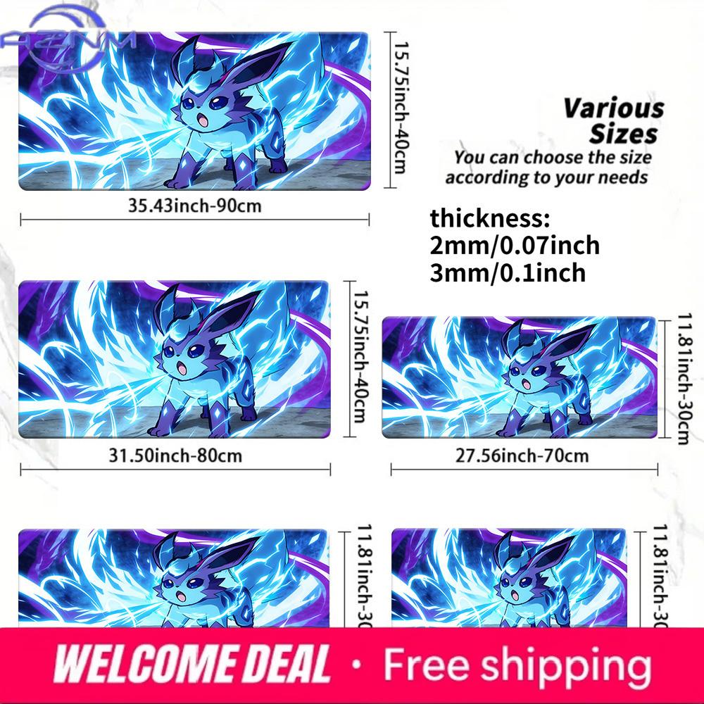 IceType Eevee Evolution Gaming Mouse Pad NonSlip Desk Mat 30x80x0.2cm