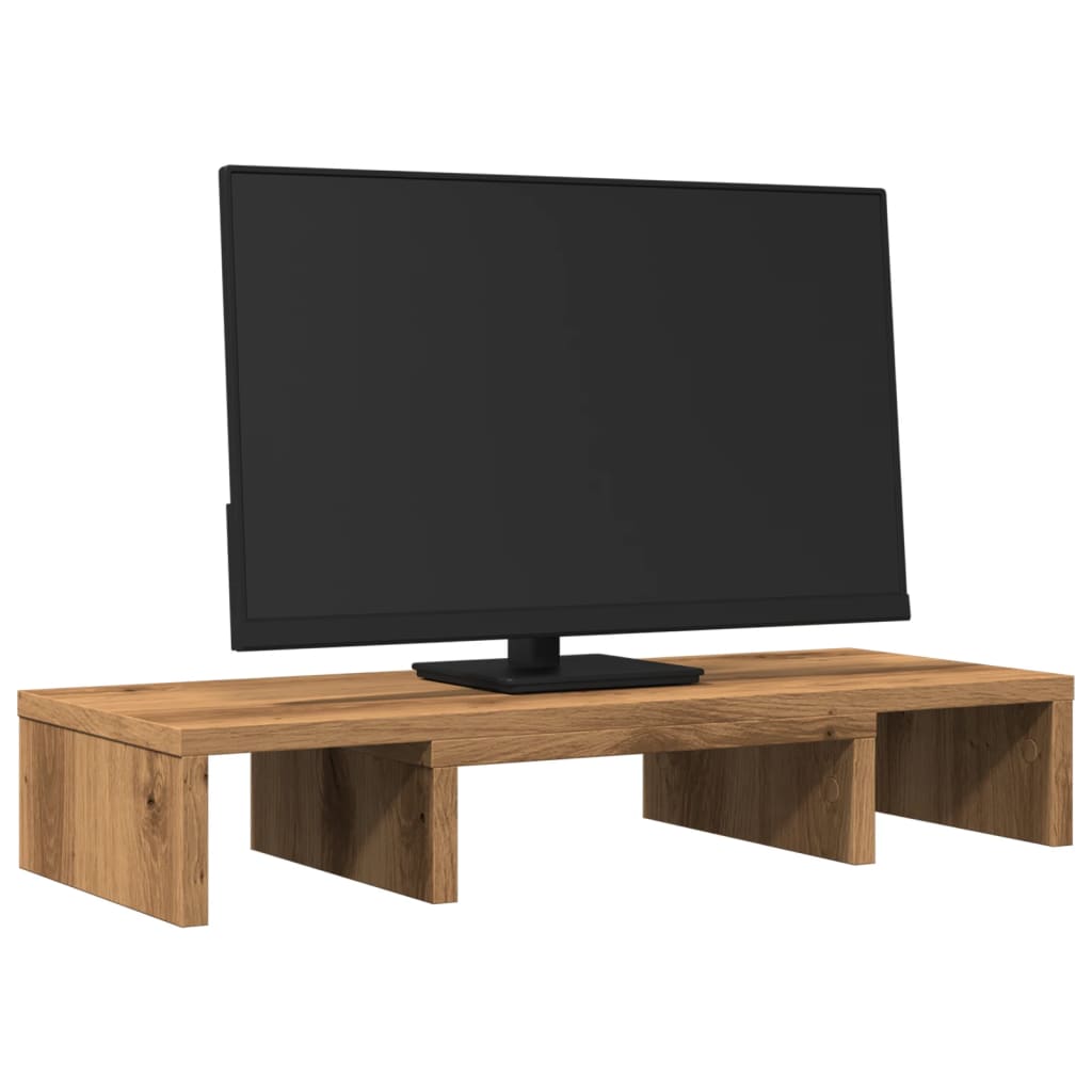 Vidaxl Podstawka Pod Monitor, Regulowana, Dąb Artisian, 60X24X10,5 Cm