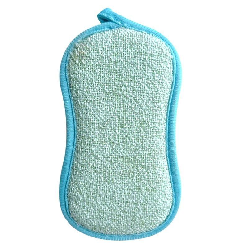 1/4 stk Gjenbrukbare Svamper Kjøkken Ripefri Mikrofiber Svamp Skuresvamp for Kjøkkenrengjøring Oppvask og Gryter