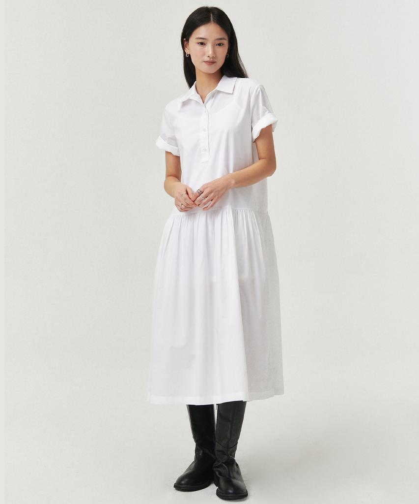 LOVLOV French Collar Dress_White