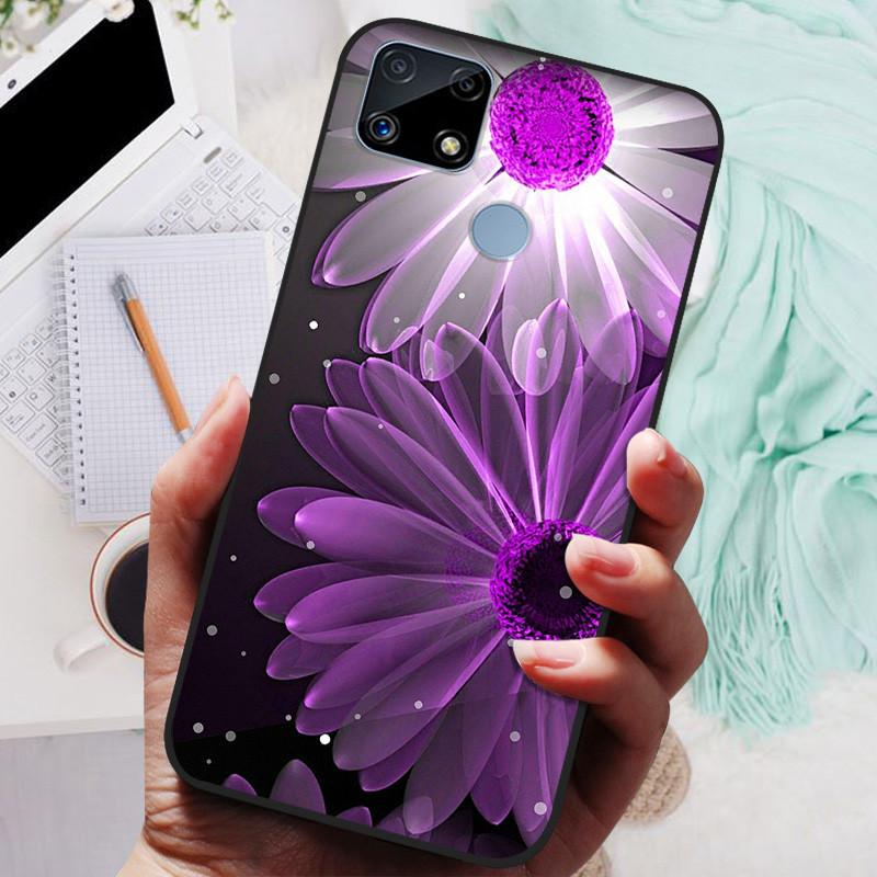 Pro Realme C25s pouzdro Soft TPU silikonový kryt na telefon pro OPPO Realme C25 pouzdro Bumper C25S RMX3195 C 25S nárazuvzdorný kryt Coque