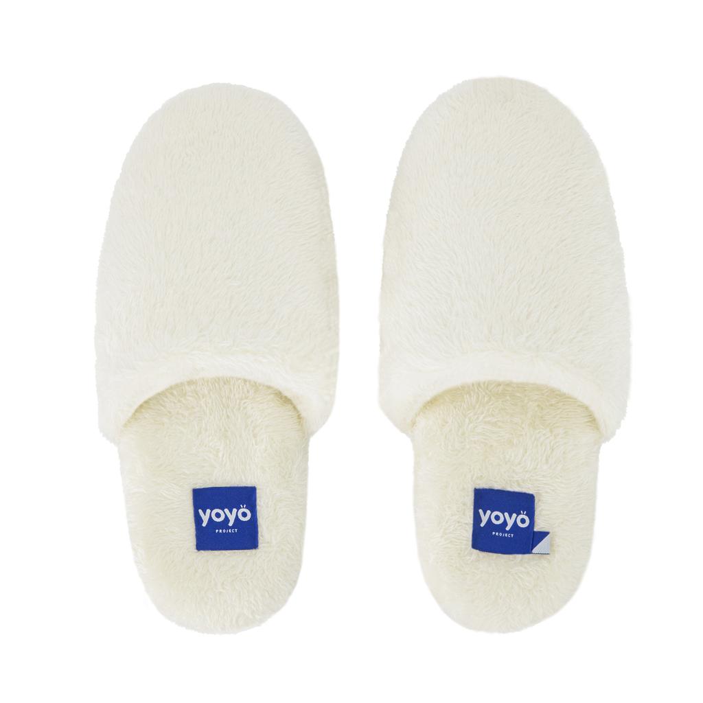 Yoyoproject Poly Washable Noise Reduction Indoor Room Shoes (White)