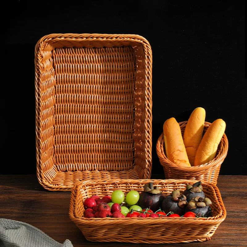Thai Imitation Rattan Dessert Plate, Living Room Home Cake Rack, Snack Plate, Ladies' Exquisite Afternoon Tea, Cute Plate