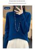 Women's Pure Wool Half-High Neck Sweater - Loose Fit Knitwear for Autumn and Winter