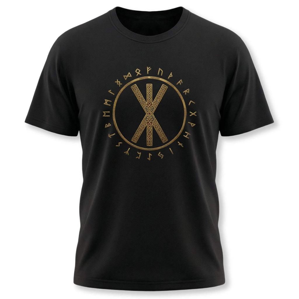 Norse Strength Bind Rune T-Shirt | Viking Elder Futhark Runic Tee Shirt