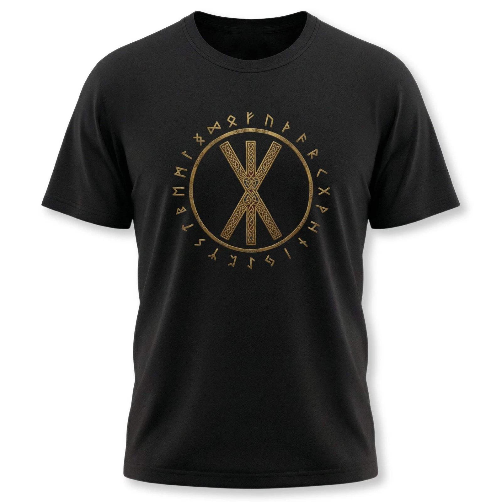 Norse Strength Bind Rune T-Shirt | Viking Elder Futhark Runic Tee Shirt XS