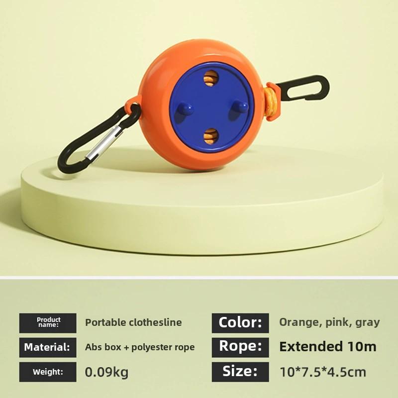 Niewiercona Linka do Bielizny Chowana Przenośna Suszarka Podróżna Zewnętrzna Kempingowa Wiatroodporna Przenośny Wieszak do Wieszania Ubrań