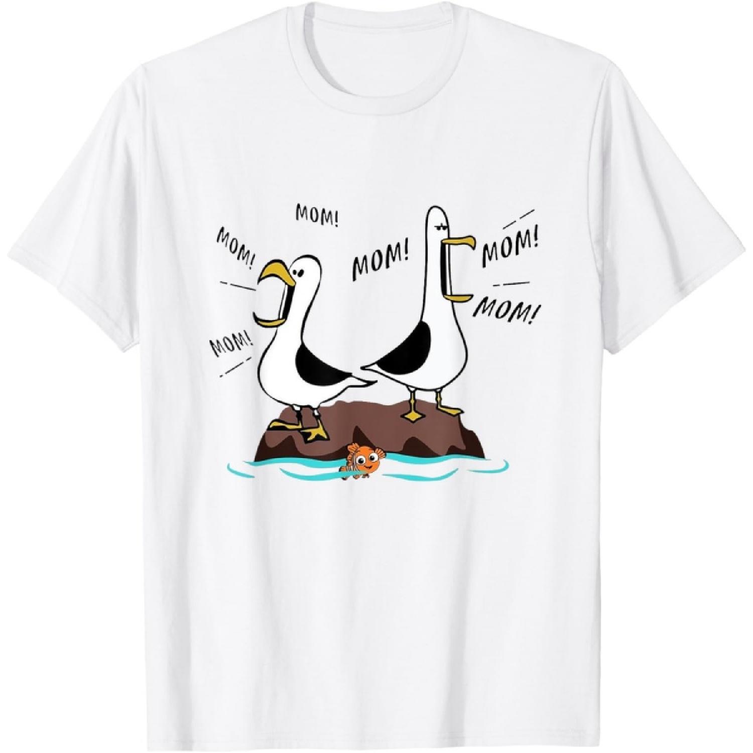 Mom Mom Mom Seagull Family Mother T-Shirt XXXXXL белый