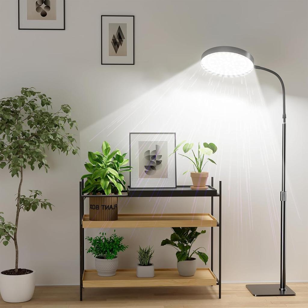 Xiaomi Grow Lights for Plants Full Spectrum Floor Plant Growing Lamp Large Plants Auto ON/Off Timer 5 Dimmable Levels  Adjustable Heigt