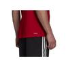 Adidas Pure Color Logo Training Casual Knit Short Sleeve T-Shirt Men Tops Red GR0516