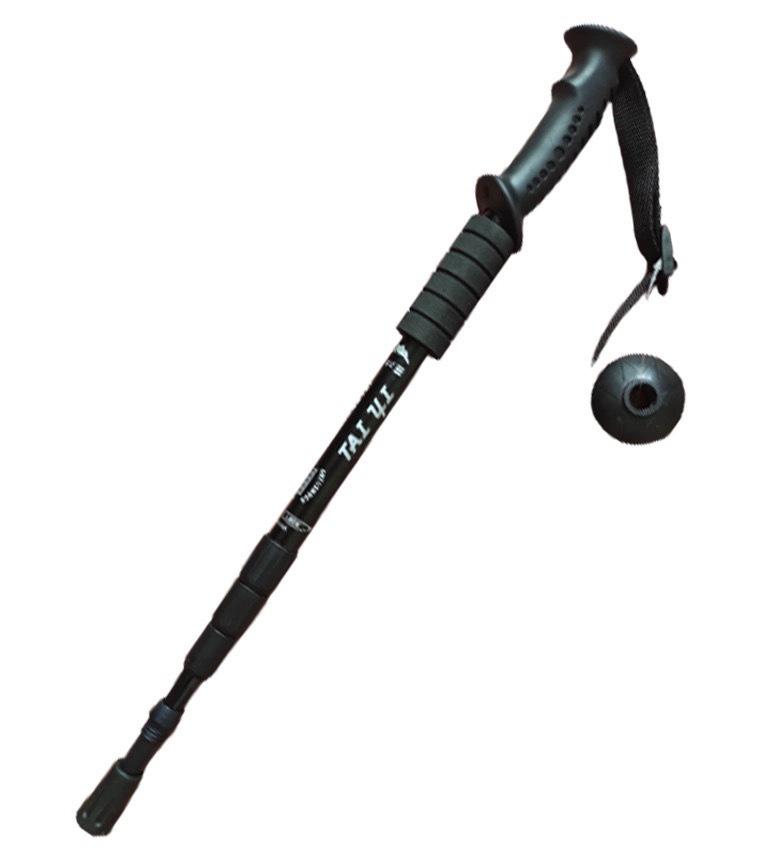 4-Section Aluminum Alloy Trekking Pole – Straight Handle for Hiking, Climbing & Travel