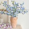 Faux Lily Flower Long Stem Artificial Lily Branch with 4 Bloom Heads And Leaves Real Touch Lilium Flower for Wedding Party Home Decor