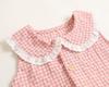 Korean Style Baby Bodysuit - Spring/Summer Pure Cotton Plaid Romper for Newborns