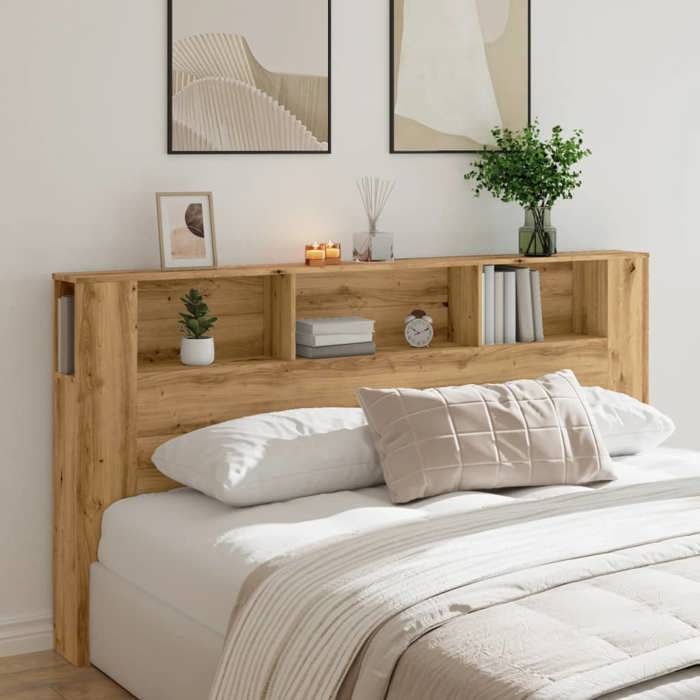VidaXL Headboard Cabinet Artisan Oak 200x18.5x102.5 Cm, Headboard, Bedroom Cabinet, Headboard 856887