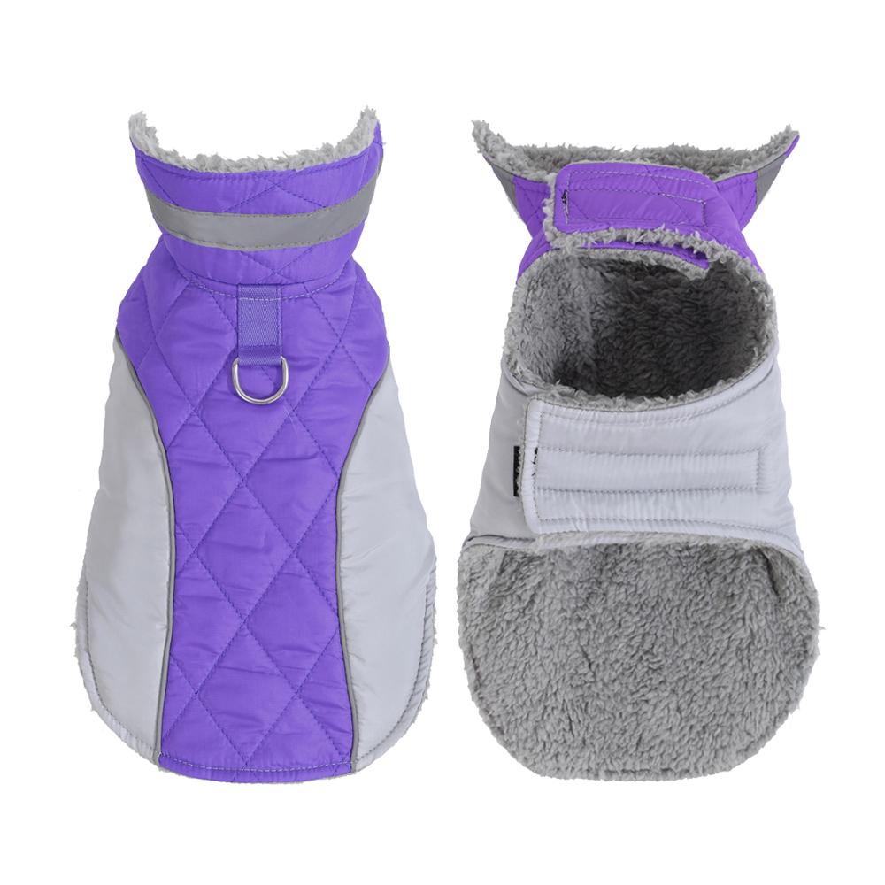 Winter Big Dog Jacket Reflective Waterproof Clothes For Medium Large Dogs Coat With High Collar Thicken Fleece Labrador Outfits