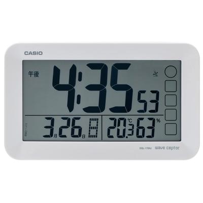 Alarm Table Automatic Clock, Radio-Controlled, Clock, White, Lighting, Digital, Snooze, DQL-170NJ-7JF