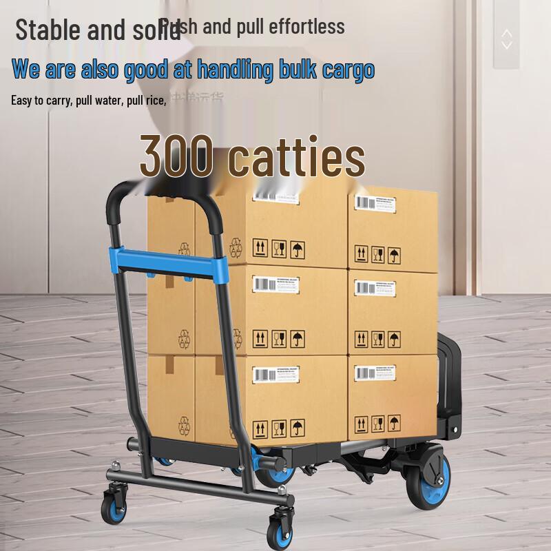 Foldable Household Hand Truck with Basket