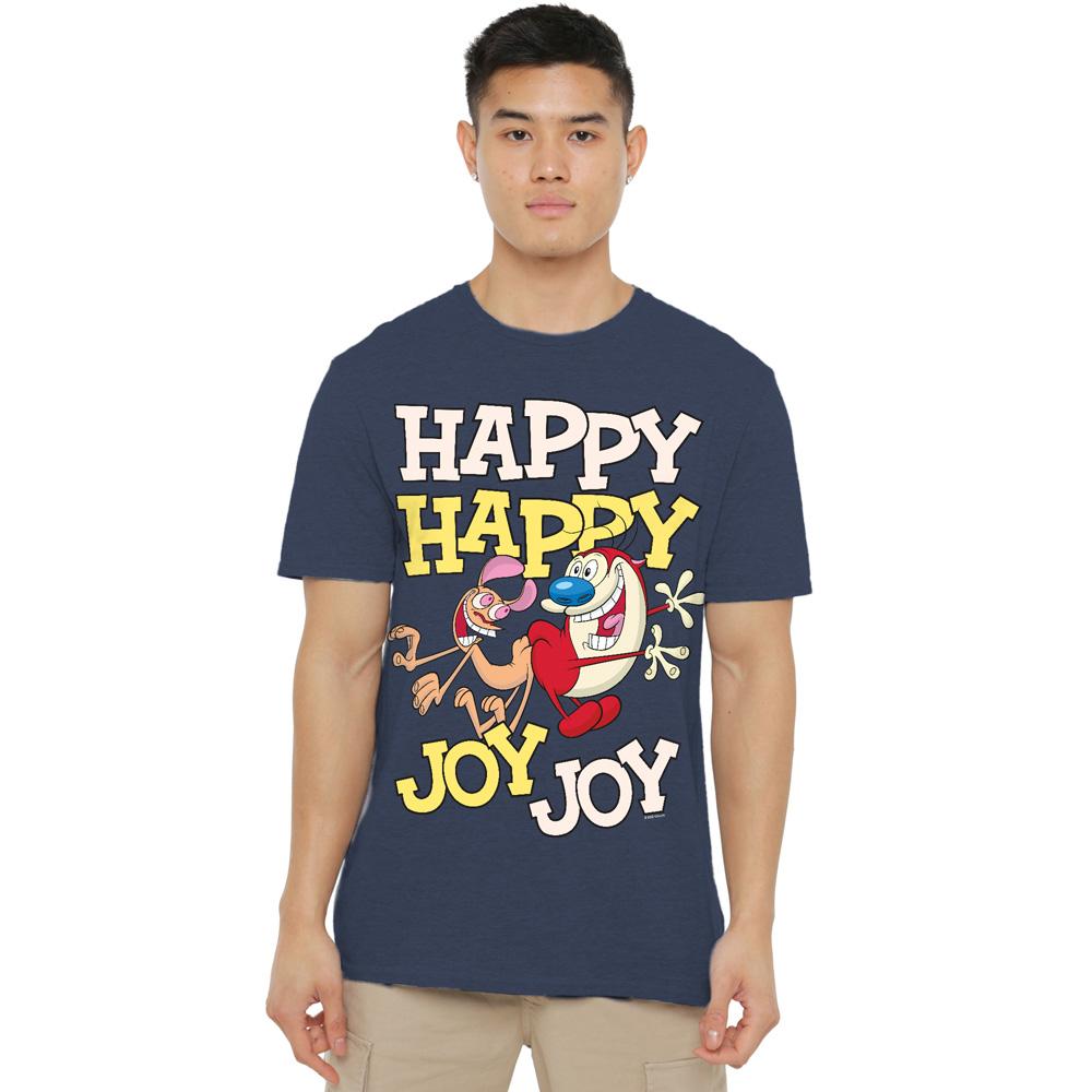 Ren & Stimpy Unisex Adult Happy Happy Joy Joy T-Shirt