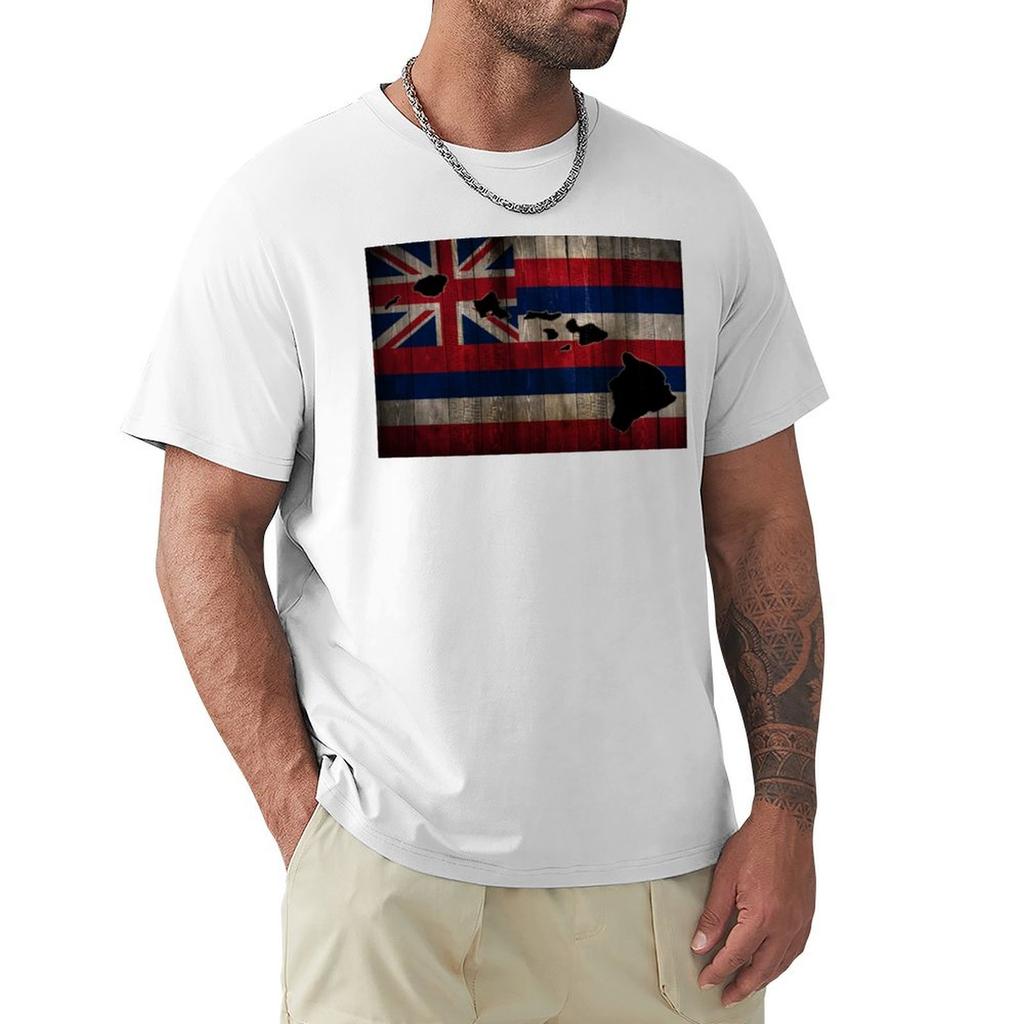 Hawaii Flag with Hawaiian Islands by Hawaii Nei All Day TShirt Luxury Man Short Sleeve Tee Funny Tshirts T Shirt for Men