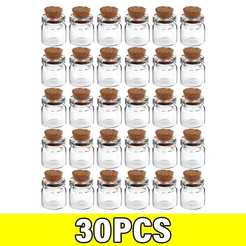 Wholesale Mini Glass Bottles with Cork Stopper DIY Empty Vials Cork Message Wishing Bottle Birthday Wedding Party Decor Favors