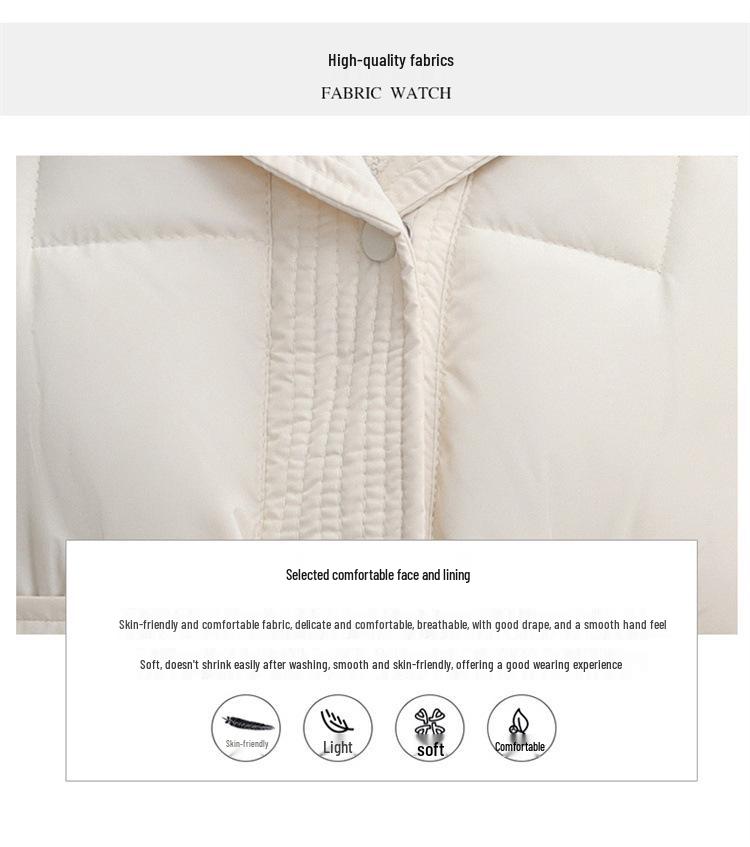 Maillard Women's Mid-Length Hooded Down Coat - Thick, Cold-Proof Winter Outerwear