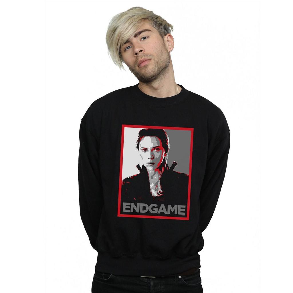 Marvel Mens Avengers Endgame Black Widow Poster Sweatshirt