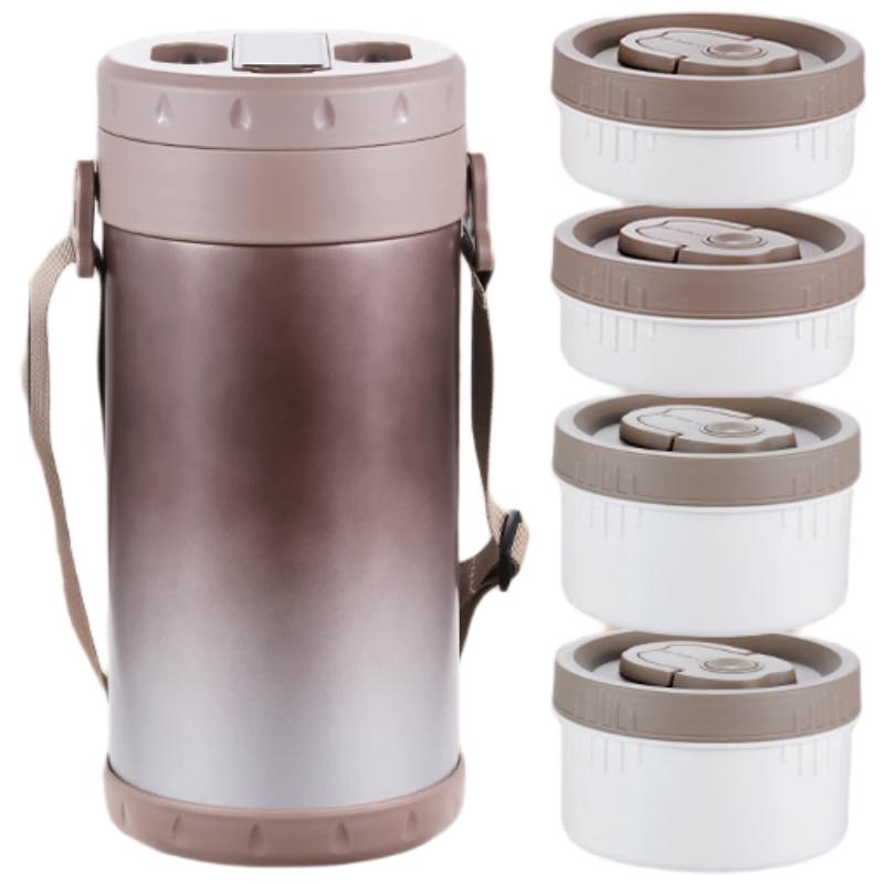 Zhishi 316 SS 4-Layer Insulated Lunch Box, 2.8L
