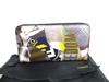 Authentic Zucca Artifical Canvas Multicolor Leather Round Zip Long Wallet #a589  Refurbished