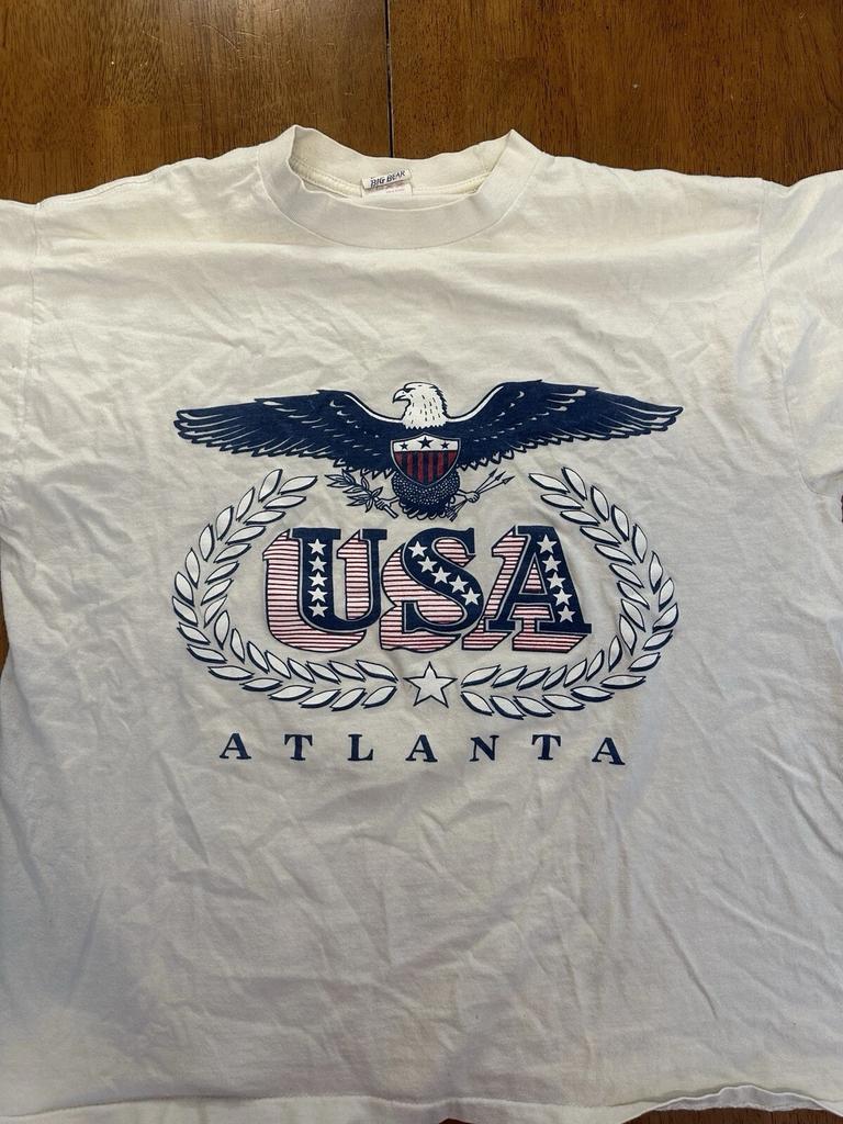 Vintage 90s Atlanta USA T Shirt Medium Single Stitch