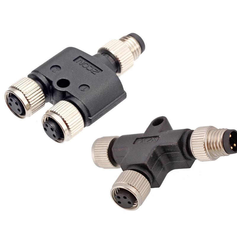 Wasserdichter Y-Typ-Splitter M8 Stecker Buchse Mit 1M Drahtkabel Gewindeanschluss für Kamera Monitor Medizinische E-Bikes