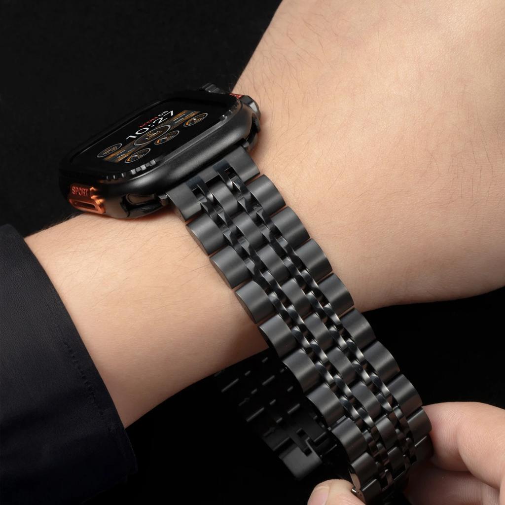Stainless Steel Strap+Case For Apple Watch Ultra3 2 49mm 46 45mm 44 42mm Watch Luxury Bracelet For iWatch Series 11 10 9 8 7 6