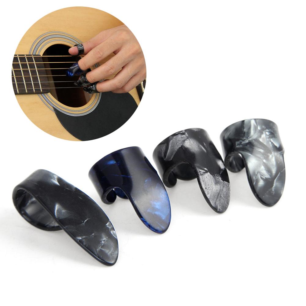 1 Thumb+3 Finger Acoustic Nail Celluloid Jim Guitar Banjo Thumb Picks Plectrum For Guitar Picks Guitar Accessories Part