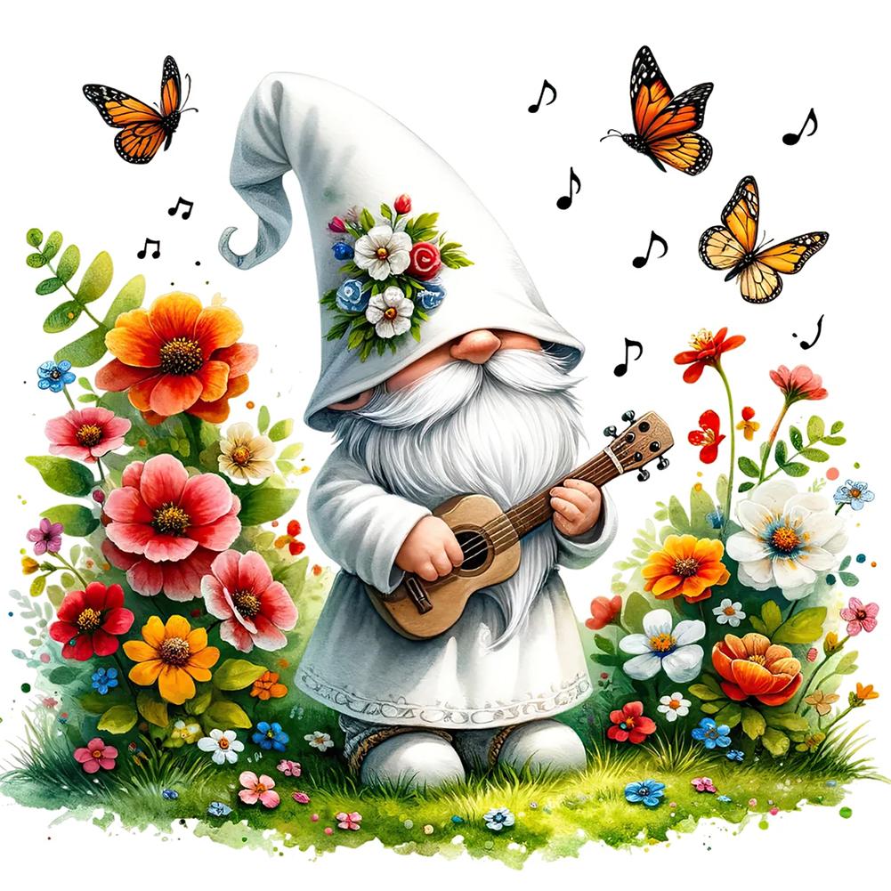 Gnome 5D DIY Full Drill Round Diamond Painting Kit for Home Wall Decoration