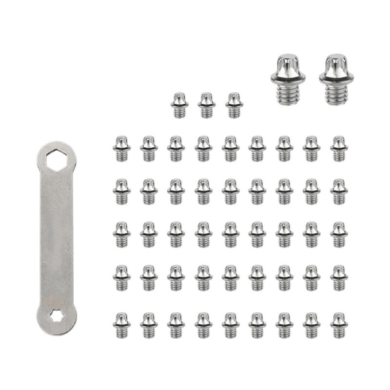 

50Pcs Bicycles Pedal Spikes Nonslip Nails Replacement Screws Pin 4mm Threading Bolts Pin Nails Pedal Part Accessories