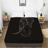 Mattress Cover Fitted Sheet With Elastic Band Bed Sheets Bedding Linens Queen King Size Bedsheet 90/150/160X200CM Black Horse