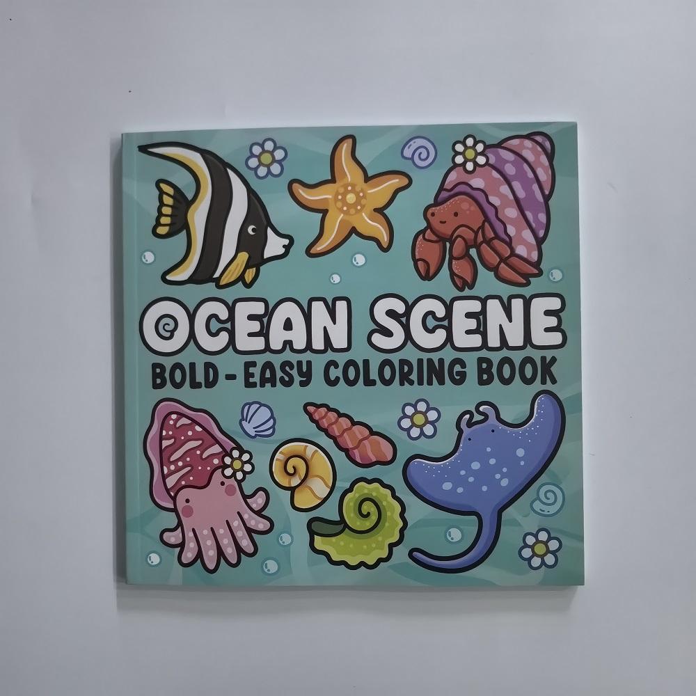 

Ocean Scenes Bold & Easy Patterns Coloring Book for Adults Relax with 52 Designs - Perfect Stress Relief & Creative Gift