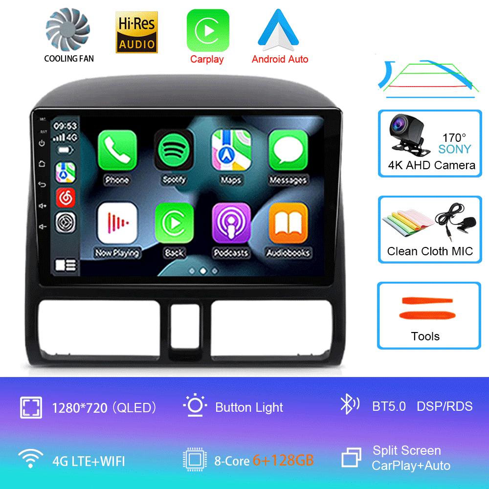 Android 14 Carplay Car Radio For Honda CRV CR-V 2001 - 2006 Multimedia Player GPS Navigation Head Unit 2din Stereo WIFI+4G
