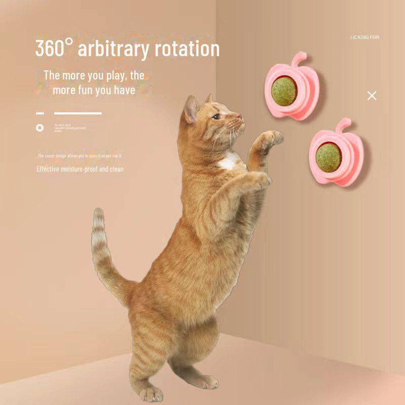 Rotating Catnip Toy Ball: Teeth-Cleaning, Teething Stick for Cats