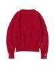 KNITTED (W) Shaggy Dog 100% Wool Round Knit Red