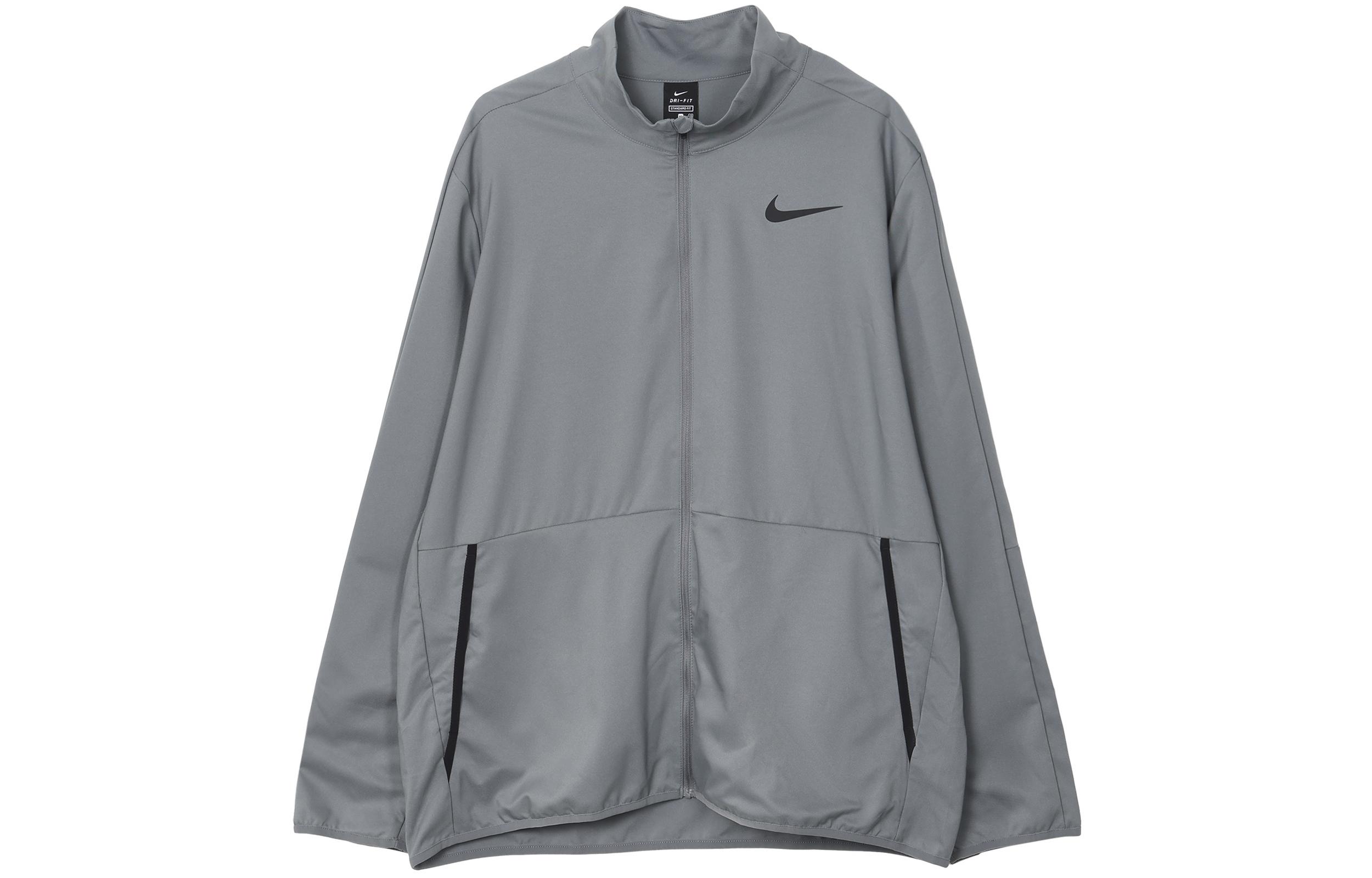 Nike Jackets Men s Gray Stand Collar Moderate Other CU4953-084 XL