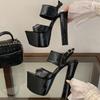Eilyken Summer Fashion Open Toe Buckle Strap Sandals Women Extreme Platform Square Heels Shoes