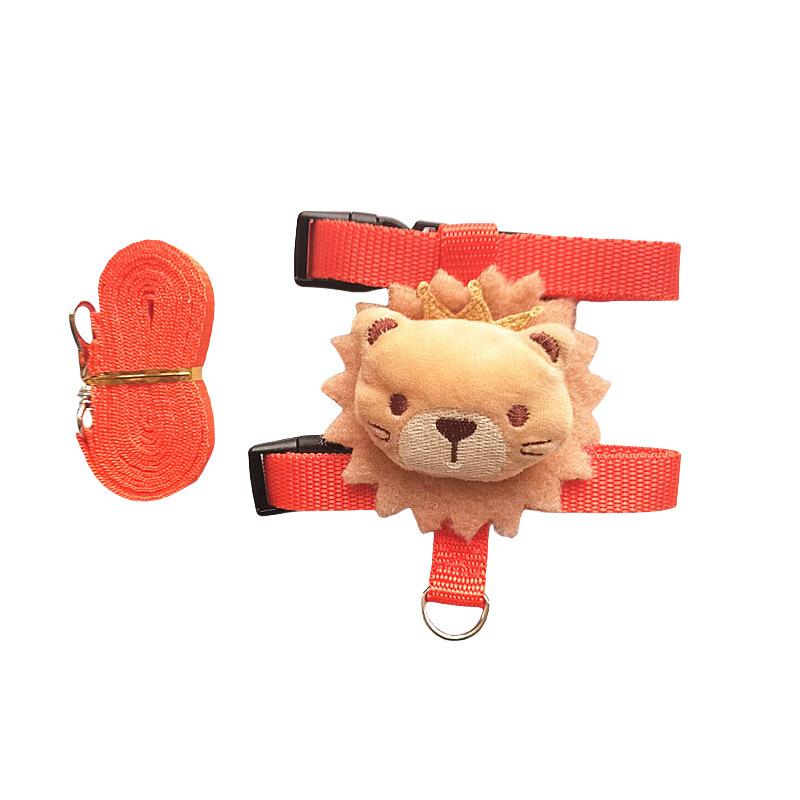 Cartoon Fruit Harness Rabbit Cat Harness And Leash Set Adjustable Pet Harnesses For Small Animals Outdoor Walking Traction Rope